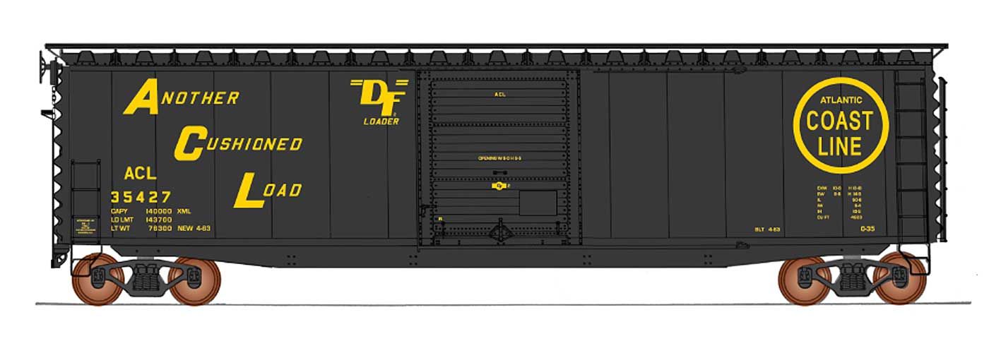 50' PS-1 Single Door Boxcar Atlantic Coast Line #35594