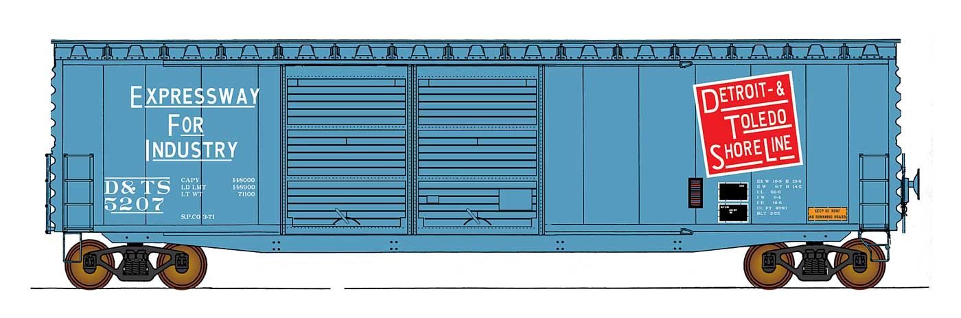 50' PS-1 Double Door Boxcar Detroit &amp; Toledo Shore Line #5208