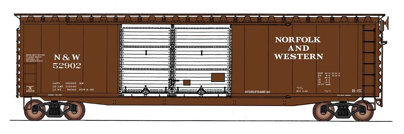 50' PS-1 Double Door Boxcar Norfolk &amp; Western #52902