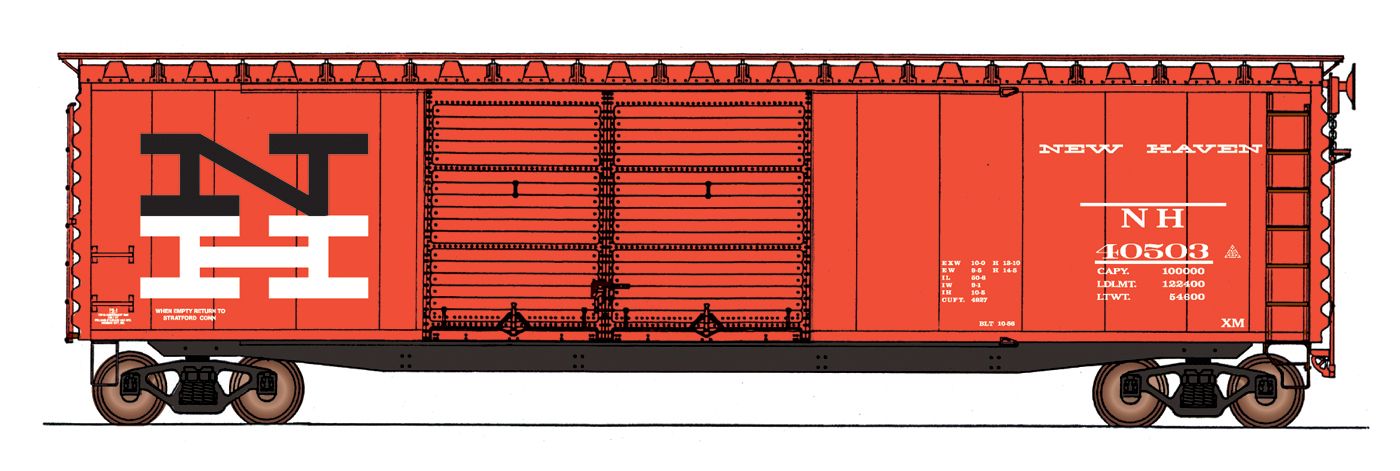 50' PS-1 Double Door Boxcar New Heaven #40513