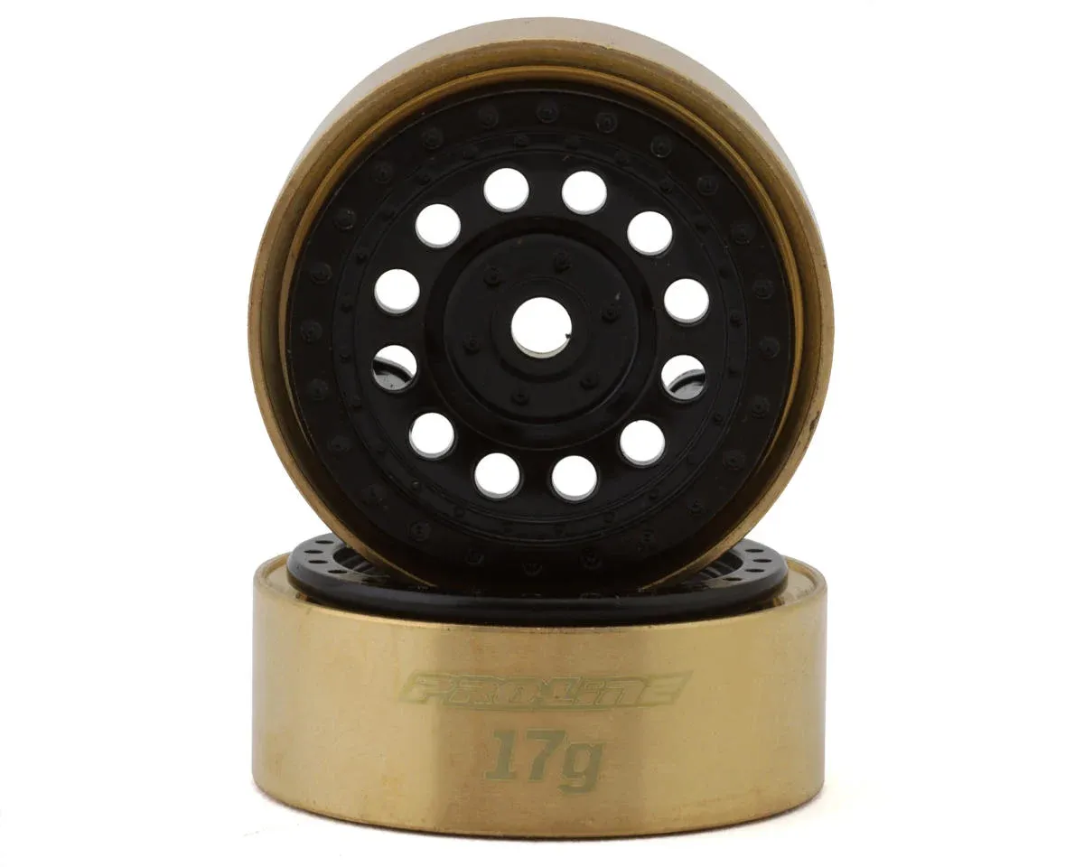 Pro-Line Rock Shooter 1.0" Brass Crawler Wheels (Black)(2)