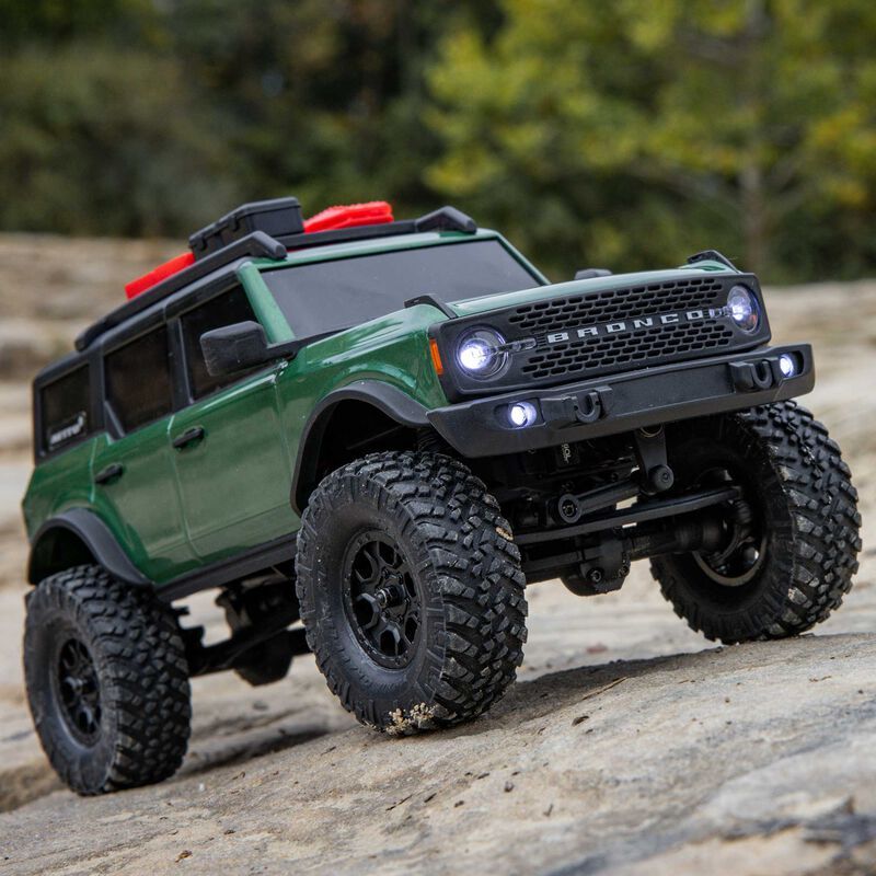 Axial 1/24 SCX24 Ford Bronco 4X4 RTR Brushed Rock Crawler (Battery &amp; Charger Included), Green
