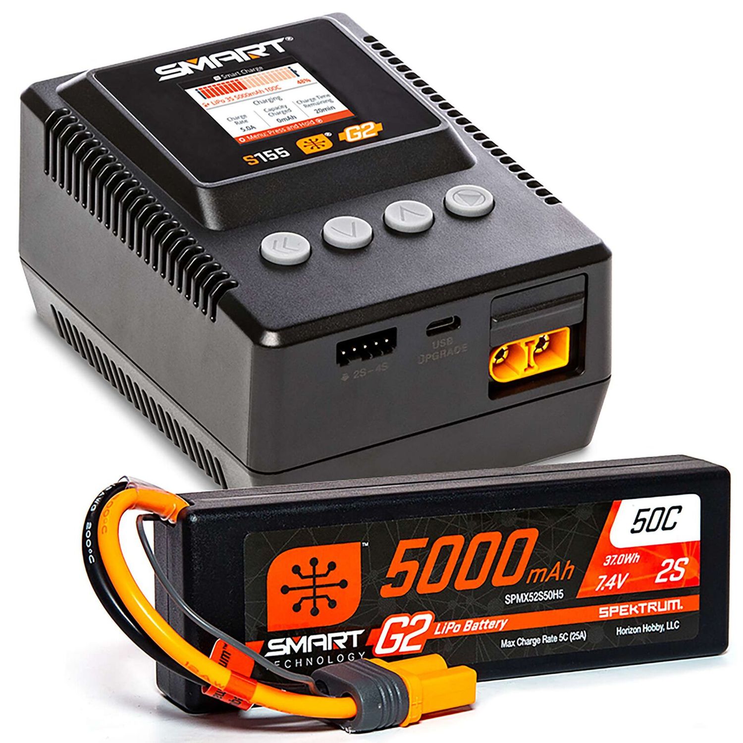 Smart Powerstage 2S Surface Bundle: G2 5000mAh 2S LiPo IC5 &amp; S155 Charger
