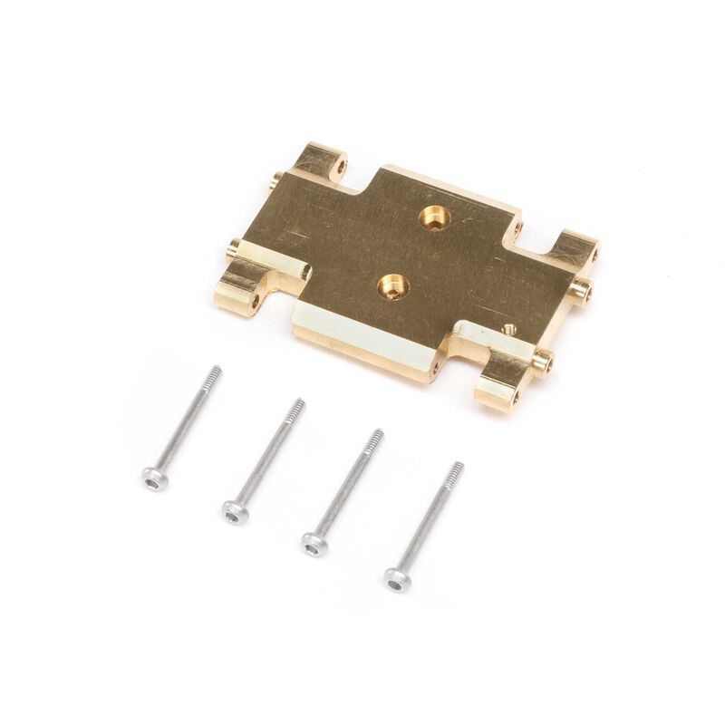 Axial Chassis Skid Plate, Brass: AX24