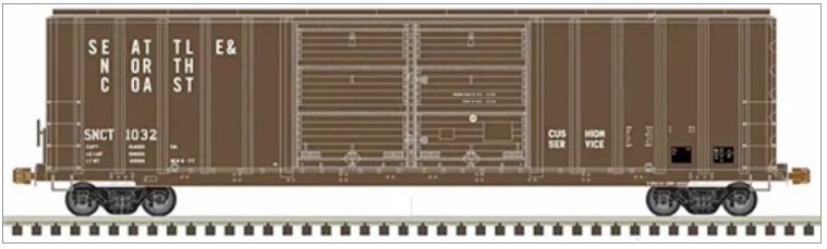 N FMC 5077 DD Box Car (Centered), Seattle &amp; North Coast Road #1097