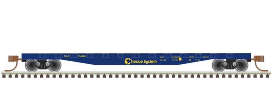 N 50' Flat Car with Stakes, Chessie System Road #216580