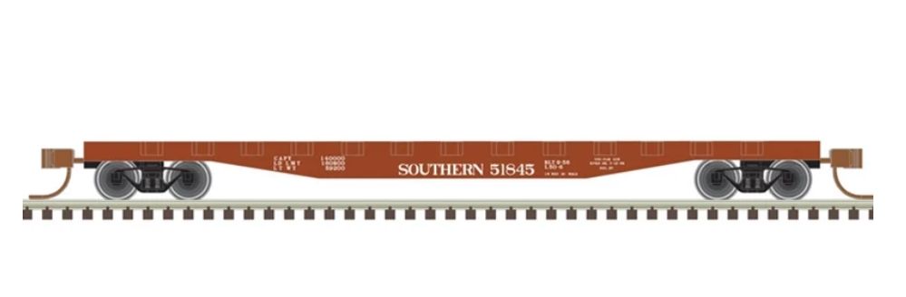 N 50' Flat Car with Stakes, Southern Road #51845
