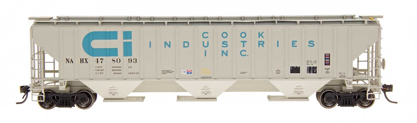 4750 Cu. Ft. Rib-Sided 3-Bay Hopper, Cook Industries, Car #478612