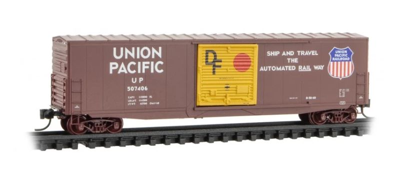 50' Standard Box Car, 10' Single, w/o roofwalk, short ladders - Union Pacific, Rd # UP 507406
