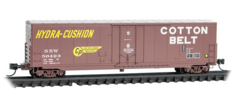 50' Standard Box Car, 8' Plug Door, w/o rfwk, short ladders - Cotton Belt, Rd # SSW 56423