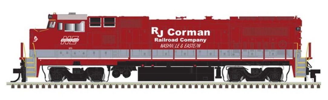 N Dash 8-40BW Locomotive - RJ Corman, Rd # 573 - DC