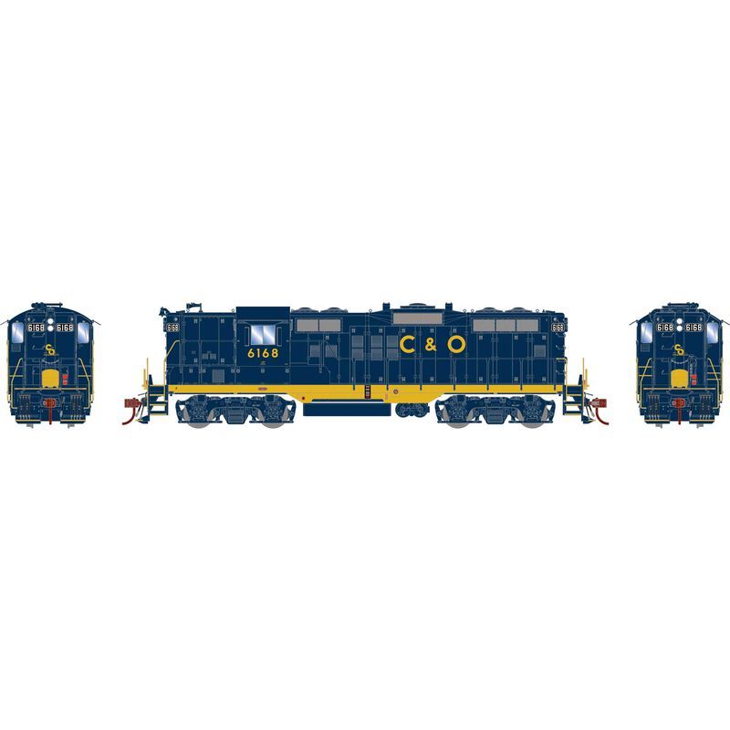 HO Genesis GP9 Locomotive, C&amp;O #6168 DC