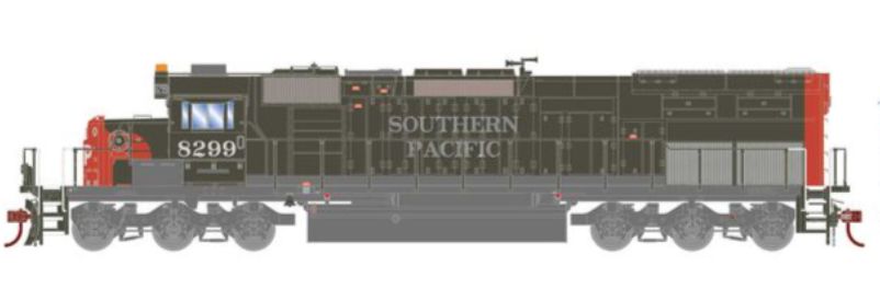 HO RTR SD40T-2, SP/1990's #8299 - DC