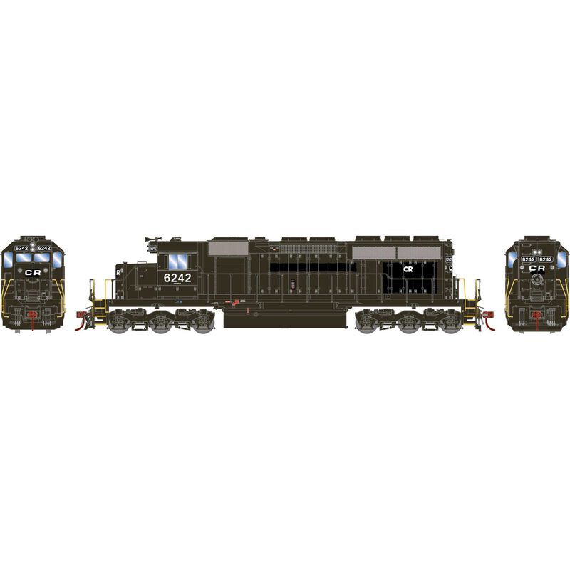 HO RTR SD40 Locomotive, CR / PC Patched #6242 DC