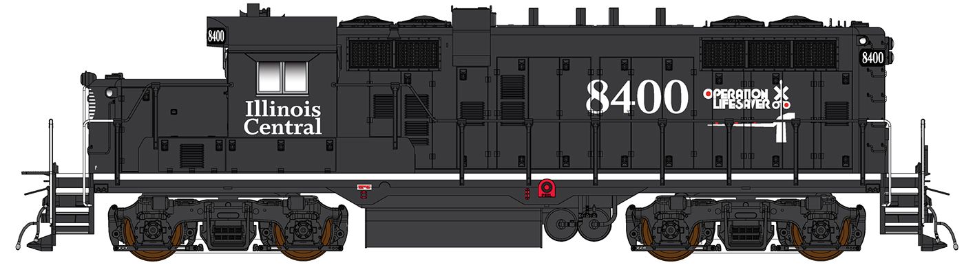 HO GP10 Paducah-Illinois Central, #8409 - Sound