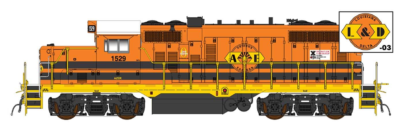 HO GP10 Paducah Genesee &amp; Wyoming #1850 Louisiana &amp; Delta - Sound