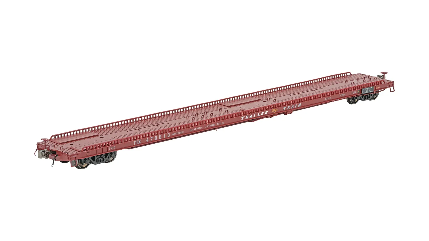 F39A Flatcar 75' - Trailer Train - TTX, Road Number: 470610