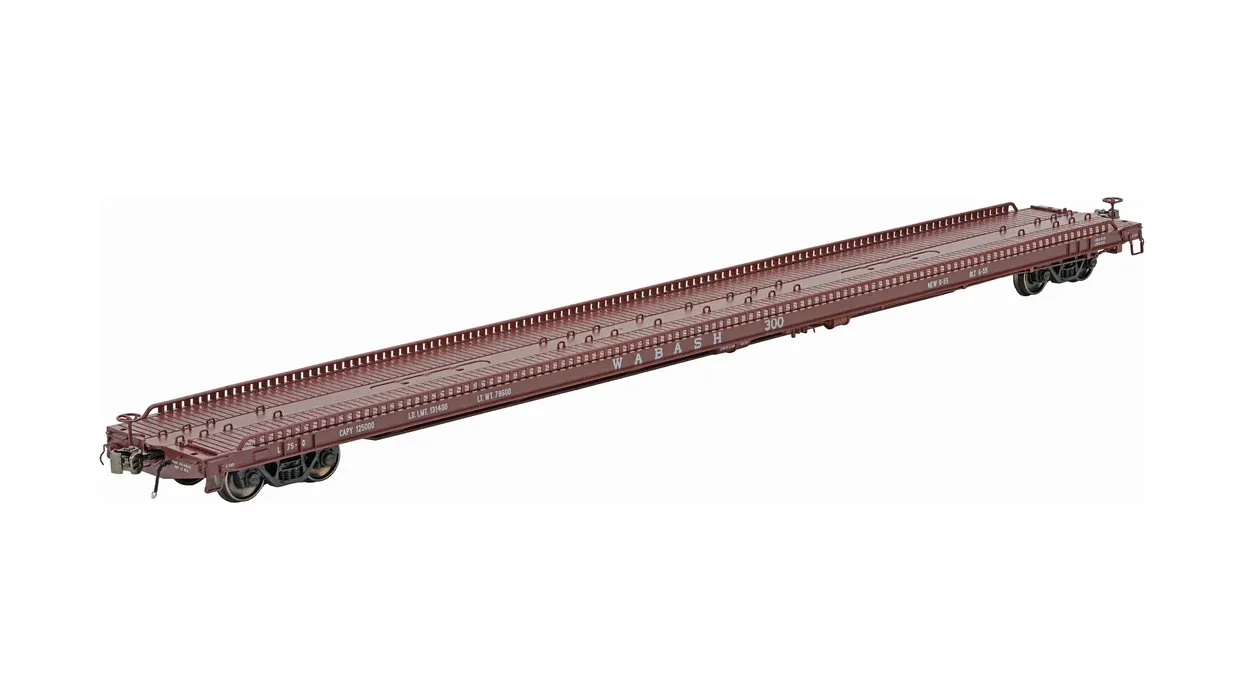 F39 Flatcar 75' - Wabash, Road Number: 300