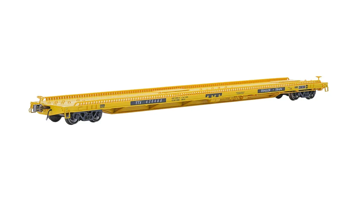 F39 Flatcar 75' - Trailer Train - TTX - Late, Road Number: 470488