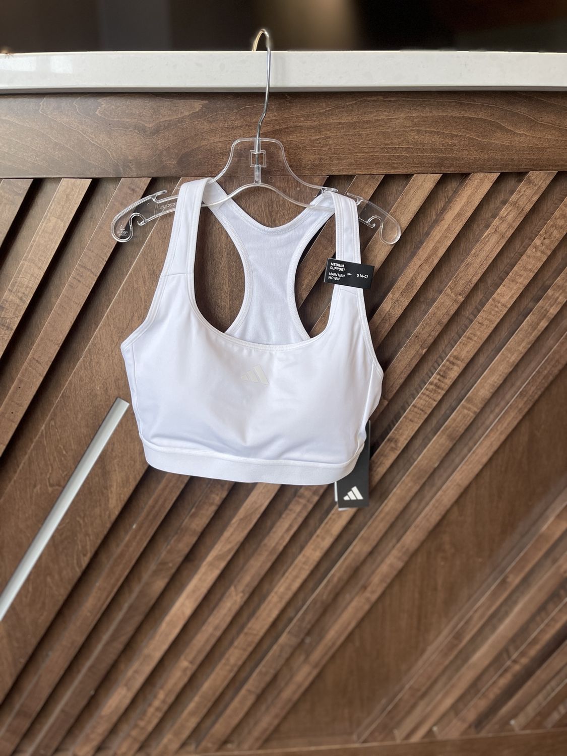 ADIDAS TECHFIT SUPPORT BRA WHITE