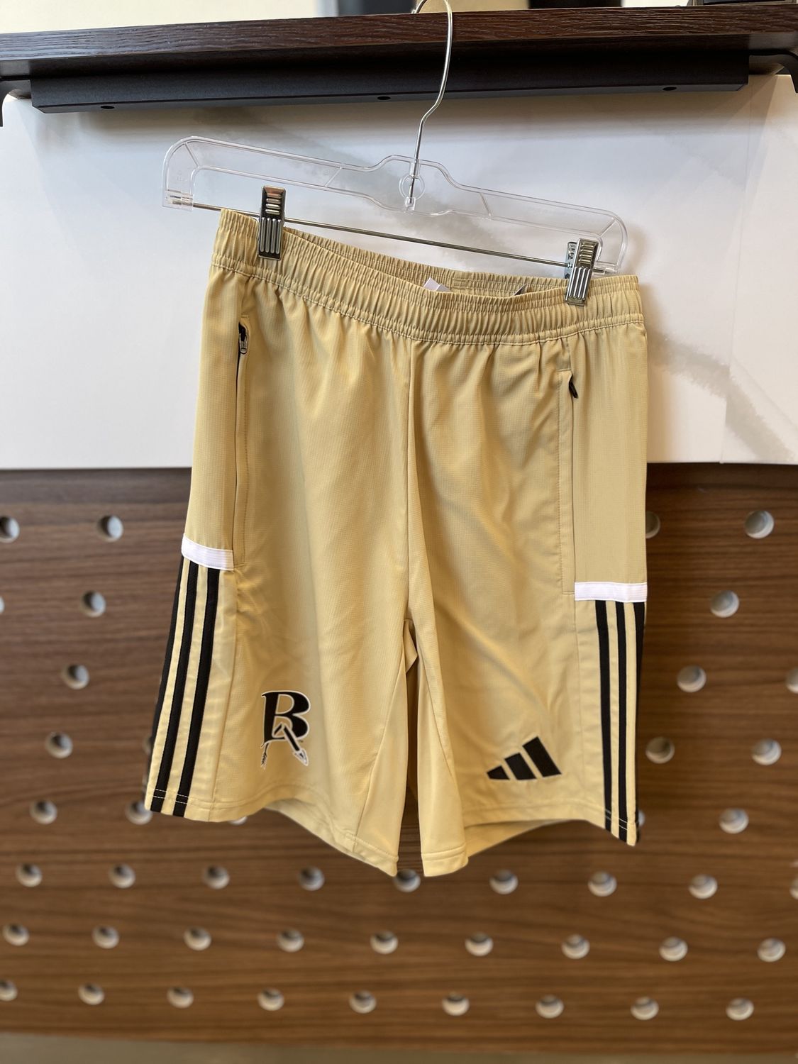 ADIDAS MENS WOVEN SHORT GOLD