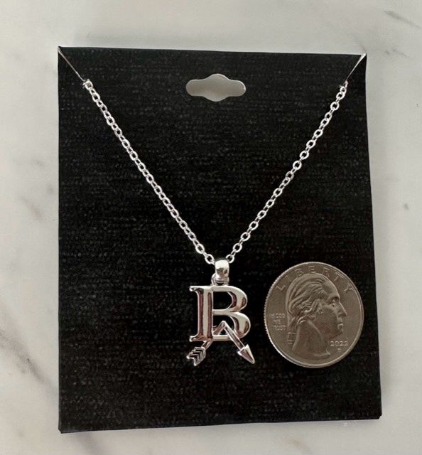 BA  LOGO CUTOUT NECKLACE - Silver