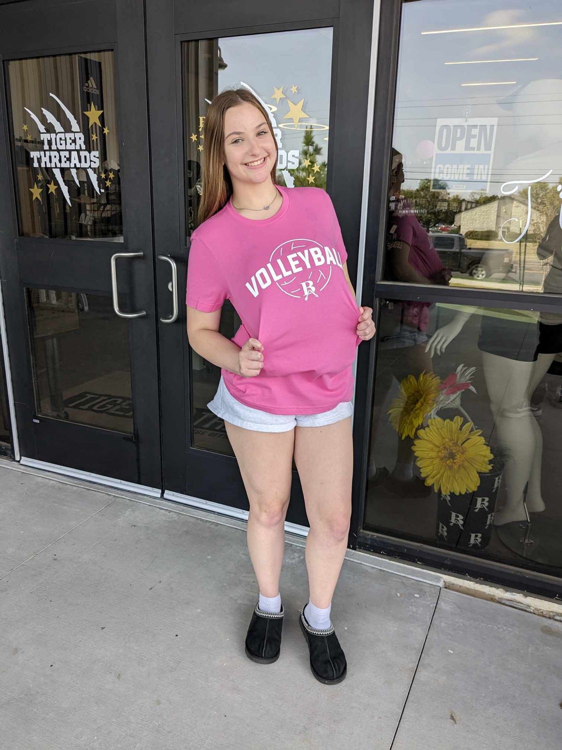 Volleyball Pink Fan Tee
