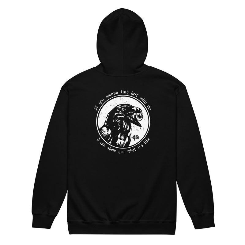 Feral Crow Zip Hoodie