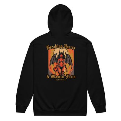 Breaking Hearts &amp; Blastin’ Farts zip hoodie