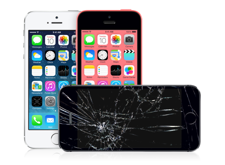 Reparatie scherm iphone 5s en 5c wit of zwart