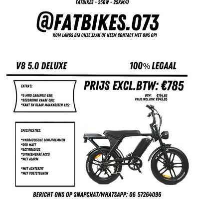 Fatbike V8 3.0 Complete uitvoering