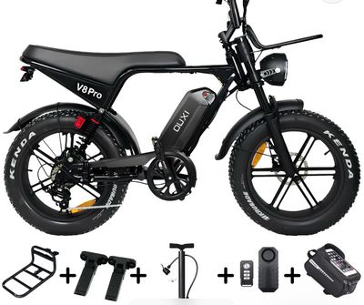  OUXI V8 PRO Fatbike - Zwart - Hydraulische Remmen