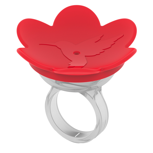 Hummingbird Ring by ZUMMR - Red