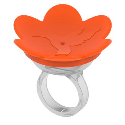 Hummingbird Ring by ZUMMR - Orange