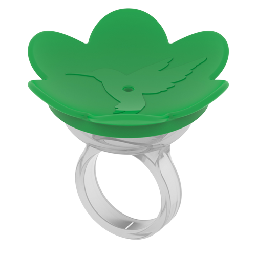 Hummingbird Ring by ZUMMR - Green