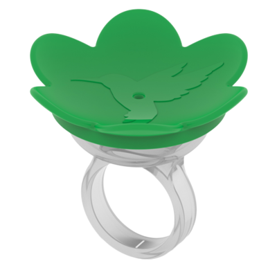 Hummingbird Ring by ZUMMR - Green