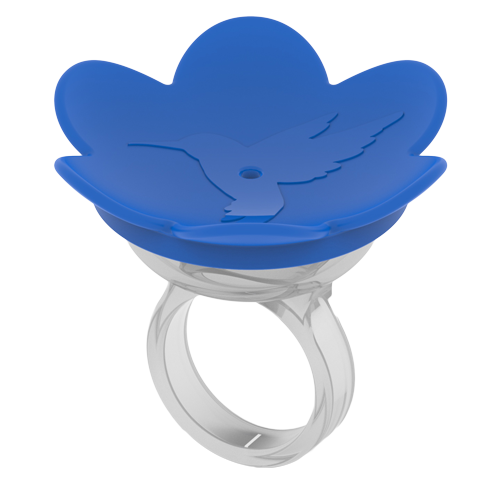 Hummingbird Ring by ZUMMR - Blue