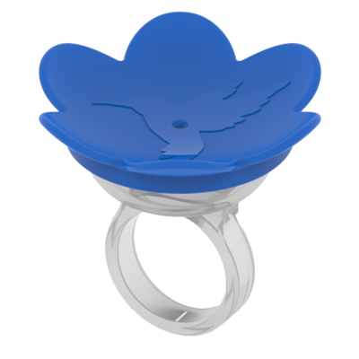 Hummingbird Ring by ZUMMR - Blue