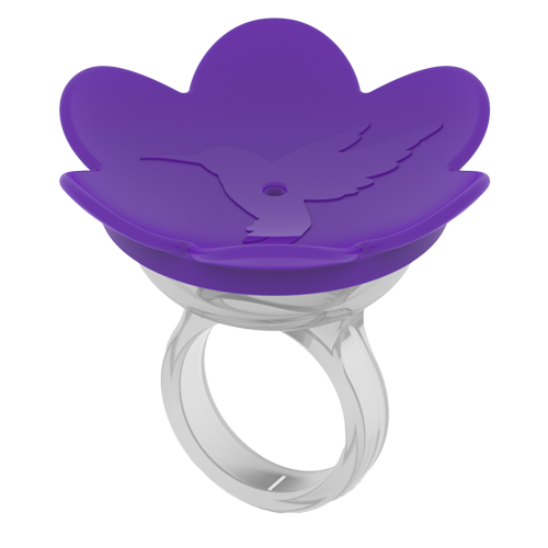 Hummingbird Ring by ZUMMR - Purple