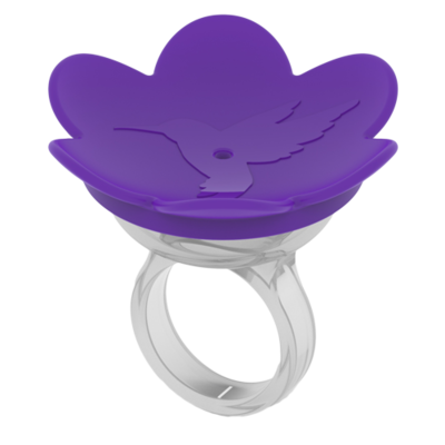 Hummingbird Ring by ZUMMR - Purple