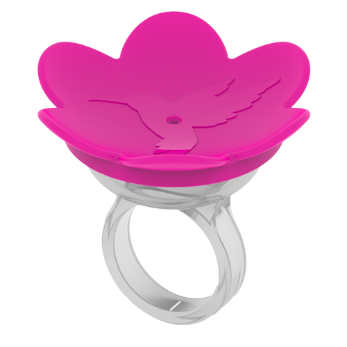 Hummingbird Ring by ZUMMR - Pink