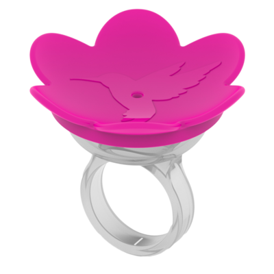 Hummingbird Ring by ZUMMR - Pink