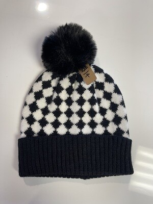 Harlequin Pom Beanie