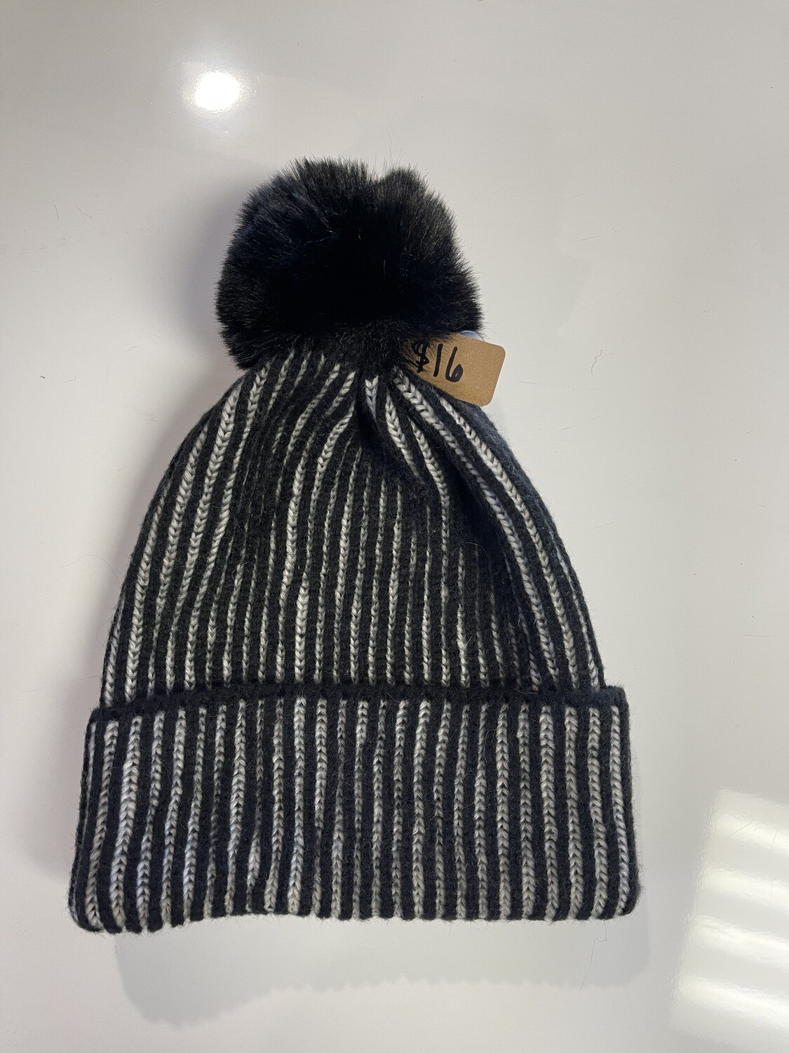 Ribbed Pom Beanie