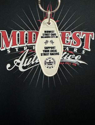 White Motel Keychain