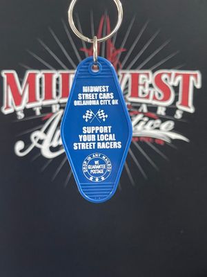 Blue Motel Keychain
