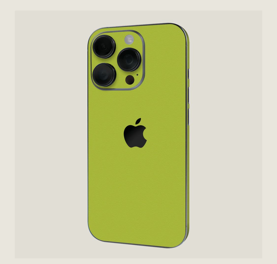 iPhone 16 Pro MAX LUXURIA Pelle strutturata verde lime