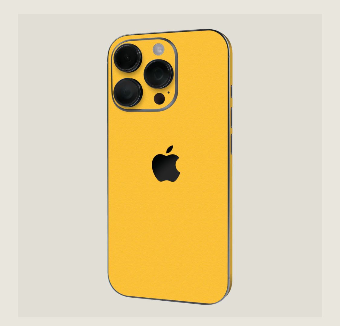 iPhone 16 Pro MAX LUXURIA Pelle testurizzata gialla Toscana