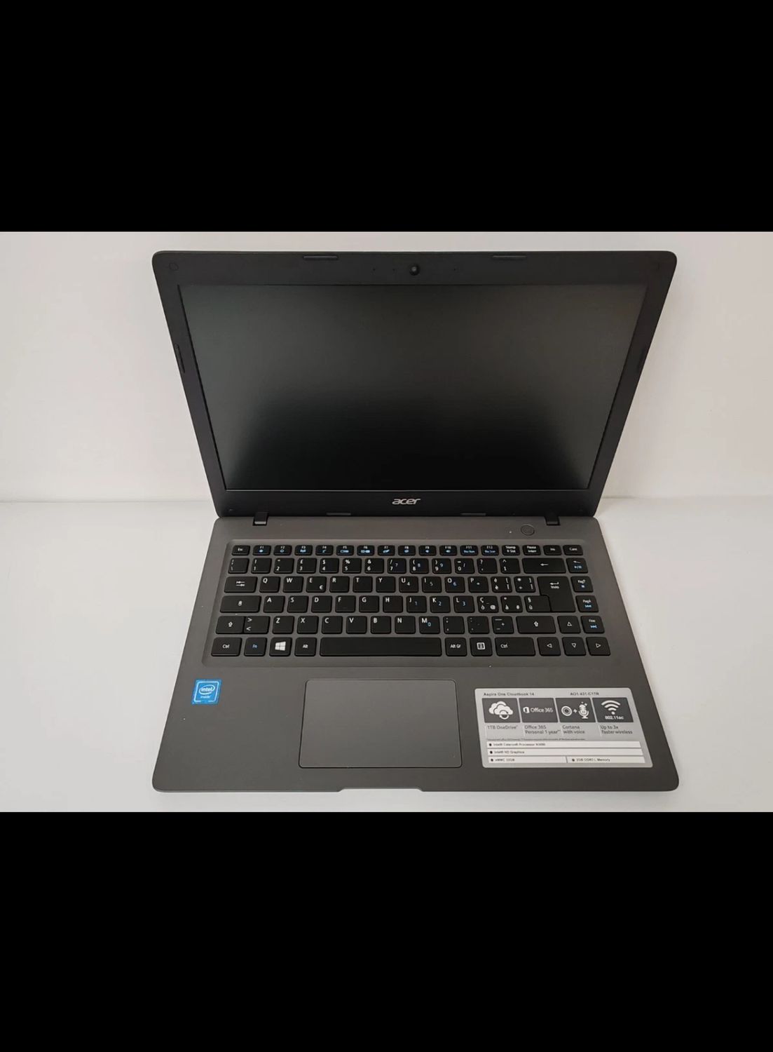 NOTEBOOK ACER ASPIRE AO1-431 INTEL CELERON N3050 2GB RAM GB 32GB SSD WEBCAM WIFI