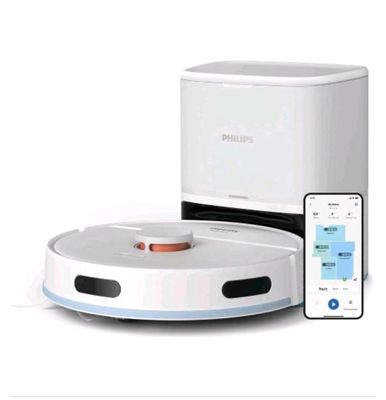 PHILIPS HOMERUN SERIE 2000 XU2100 ROBOT ASPIRAPOLVERE E LAVAPAVIMENTI 2700Pa DI ASPIRAZIONE CON SVUOTAMENTO AUTOMATICO CONTROLLABILE DA SMARTPHONE BIANCO